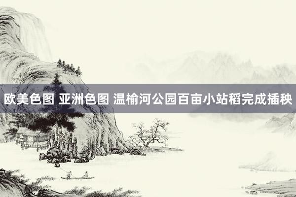 欧美色图 亚洲色图 温榆河公园百亩小站稻完成插秧