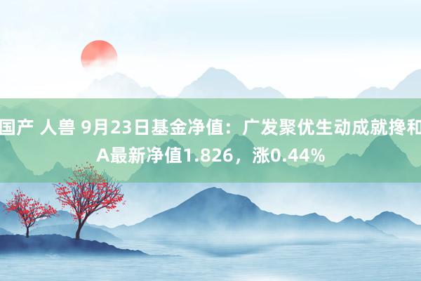 国产 人兽 9月23日基金净值：广发聚优生动成就搀和A最新净值1.826，涨0.44%