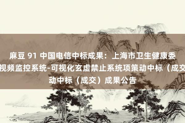 麻豆 91 中国电信中标成果：上海市卫生健康委员会监督所视频监控系统-可视化玄虚禁止系统项策动中标（成交）成果公告