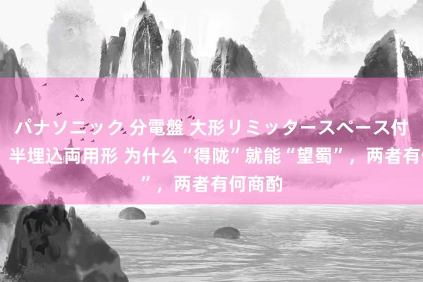 パナソニック 分電盤 大形リミッタースペース付 露出・半埋込両用形 为什么“得陇”就能“望蜀”，两者有何商酌