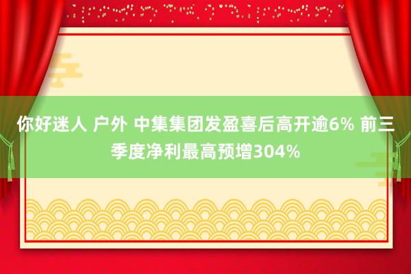 你好迷人 户外 中集集团发盈喜后高开逾6% 前三季度净利最高预增304%