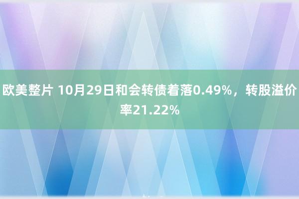 欧美整片 10月29日和会转债着落0.49%，转股溢价率21.22%