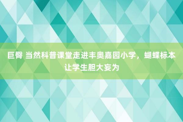 巨臀 当然科普课堂走进丰奥嘉园小学，蝴蝶标本让学生胆大妄为