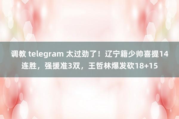 调教 telegram 太过劲了！辽宁籍少帅喜提14连胜，强援准3双，王哲林爆发