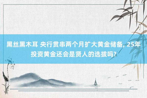 黑丝黑木耳 央行贯串两个月扩大黄金储备, 25年投资黄金还会是贤人的选拔吗?